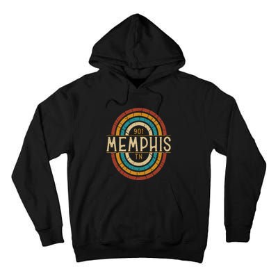 Retro Memphis Area Code 901 Residents State Tennessee Tall Hoodie