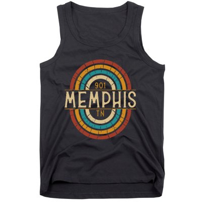 Retro Memphis Area Code 901 Residents State Tennessee Tank Top