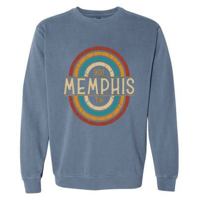 Retro Memphis Area Code 901 Residents State Tennessee Garment-Dyed Sweatshirt