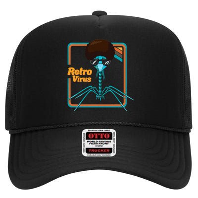 Retrovirus Microbiologist Bacteria Biology Teacher Biologist High Crown Mesh Back Trucker Hat