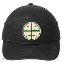 Retro Milwaukee Basketball Home Game Baskeball Fan 7-Panel Snapback Hat