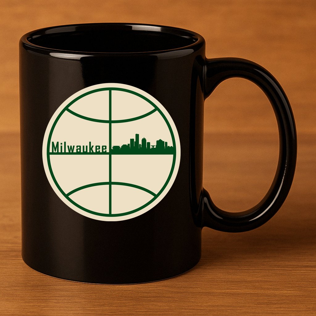 Retro Milwaukee Basketball Home Game Baskeball Fan 11oz C Handle Ceramic Mug