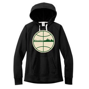 Retro Milwaukee Basketball Home Game Baskeball Fan Women's Fleece Hoodie