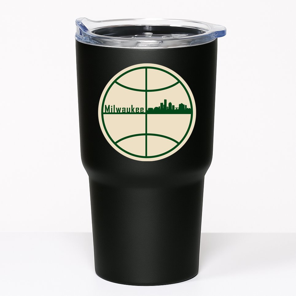 Retro Milwaukee Basketball Home Game Baskeball Fan Tumbler