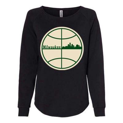 Retro Milwaukee Basketball Home Game Baskeball Fan Womens California Wash Sweatshirt