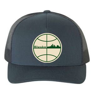 Retro Milwaukee Basketball Home Game Baskeball Fan Yupoong Adult 5-Panel Trucker Hat