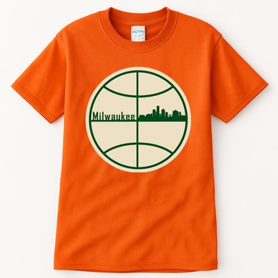 Retro Milwaukee Basketball Home Game Baskeball Fan Tall T-Shirt