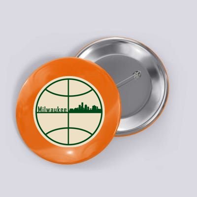 Retro Milwaukee Basketball Home Game Baskeball Fan Button