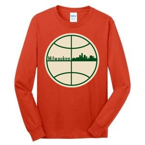 Retro Milwaukee Basketball Home Game Baskeball Fan Tall Long Sleeve T-Shirt