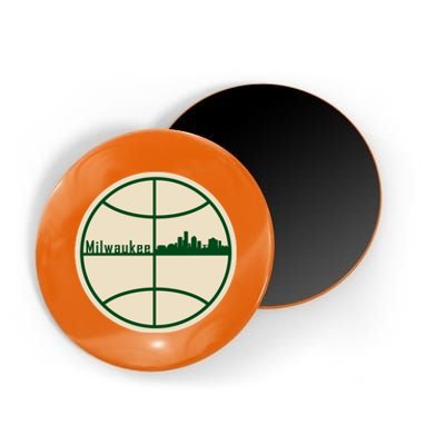 Retro Milwaukee Basketball Home Game Baskeball Fan Magnet