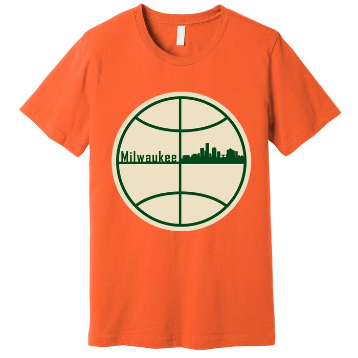 Retro Milwaukee Basketball Home Game Baskeball Fan Premium T-Shirt