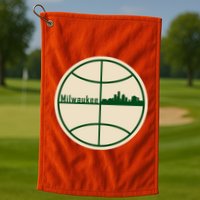 Retro Milwaukee Basketball Home Game Baskeball Fan Golf Towel