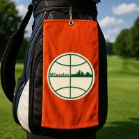 Retro Milwaukee Basketball Home Game Baskeball Fan Golf Towel