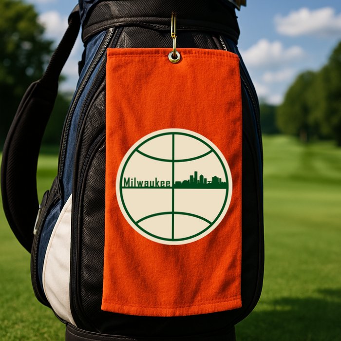 Retro Milwaukee Basketball Home Game Baskeball Fan Golf Towel