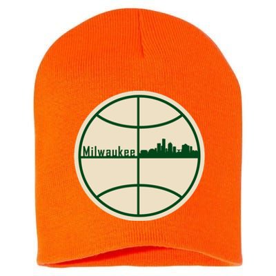 Retro Milwaukee Basketball Home Game Baskeball Fan Short Acrylic Beanie