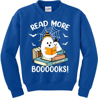 Read More Boooooks Cute Ghost Read More Boooooks Halloween Gift Kids Sweatshirt