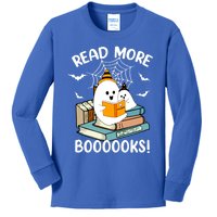 Read More Boooooks Cute Ghost Read More Boooooks Halloween Gift Kids Long Sleeve Shirt