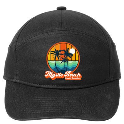 Retro Myrtle Beach South Carolina Summer 90s Beach Souvenirs 7-Panel Snapback Hat