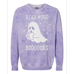 Read More Boooooks Cute Ghost Read More Boooooks Halloween Colorblast Crewneck Sweatshirt