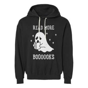 Read More Boooooks Cute Ghost Read More Boooooks Halloween Garment-Dyed Fleece Hoodie