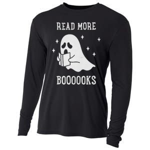 Read More Boooooks Cute Ghost Read More Boooooks Halloween Cooling Performance Long Sleeve Crew