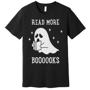 Read More Boooooks Cute Ghost Read More Boooooks Halloween Premium T-Shirt