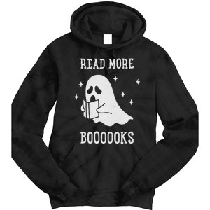 Read More Boooooks Cute Ghost Read More Boooooks Halloween Tie Dye Hoodie