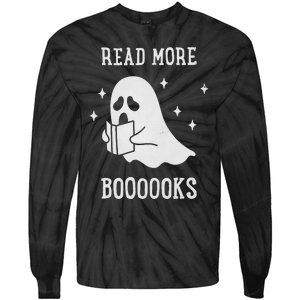 Read More Boooooks Cute Ghost Read More Boooooks Halloween Tie-Dye Long Sleeve Shirt