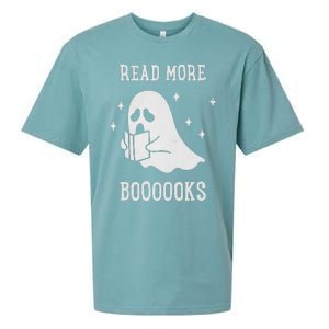 Read More Boooooks Cute Ghost Read More Boooooks Halloween Sueded Cloud Jersey T-Shirt