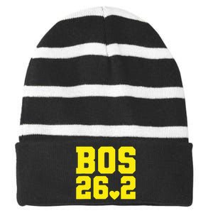 Running Marathon Boston 262 Run 00 Support Staff Crew Tank Top Striped Beanie with Solid Band