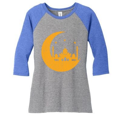 Ramadan Mubarak Blessed Month Muslim Celebrate Islamic Gift Women's Tri-Blend 3/4-Sleeve Raglan Shirt