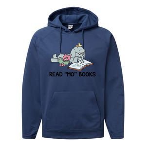 Read Mo Book Piggie Elephant Pigeons Mo It's A Good Day To Read A Book Performance Fleece Hoodie