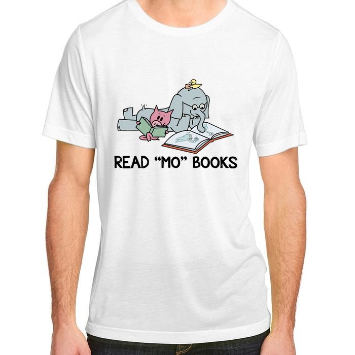 Read Mo Book Piggie Elephant Pigeons Mo It's A Good Day To Read A Book Adult ChromaSoft Performance T-Shirt