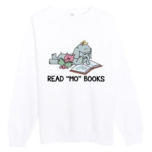 Read Mo Book Piggie Elephant Pigeons Mo It's A Good Day To Read A Book Premium Crewneck Sweatshirt