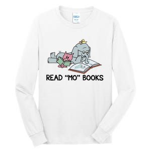 Read Mo Book Piggie Elephant Pigeons Mo It's A Good Day To Read A Book Tall Long Sleeve T-Shirt