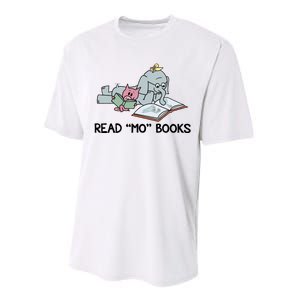 Read Mo Book Piggie Elephant Pigeons Mo It's A Good Day To Read A Book Performance Sprint T-Shirt