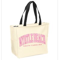 Retro Myrtle Beach South Carolina beach wo summer Zip Tote Bag