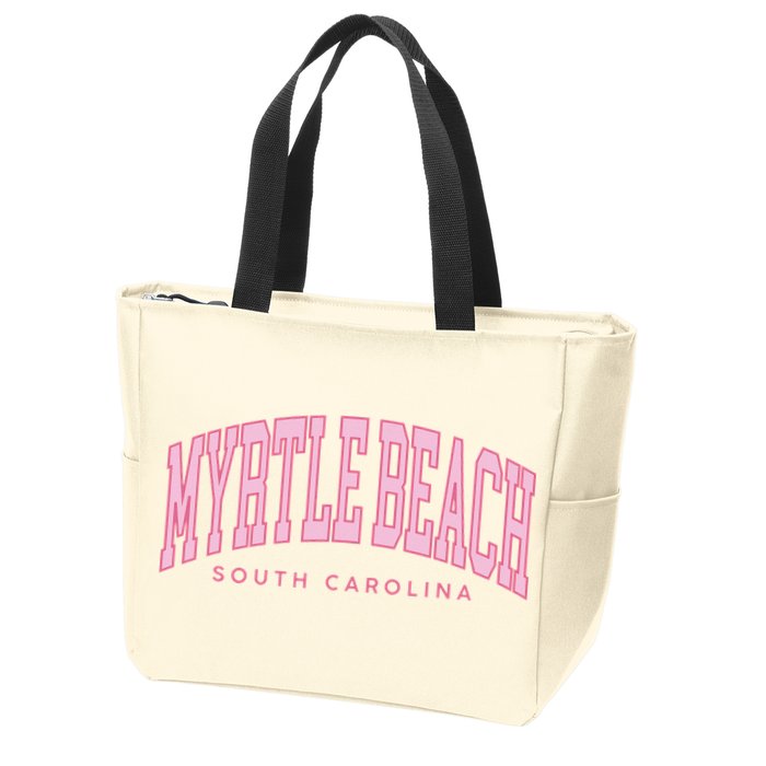 Retro Myrtle Beach South Carolina beach wo summer Zip Tote Bag