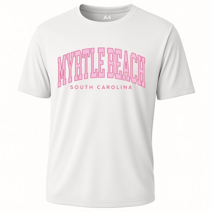 Retro Myrtle Beach South Carolina beach wo summer Performance Shirt