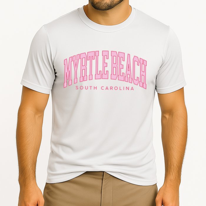 Retro Myrtle Beach South Carolina beach wo summer Performance Shirt