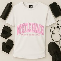 Retro Myrtle Beach South Carolina beach wo summer Performance Shirt
