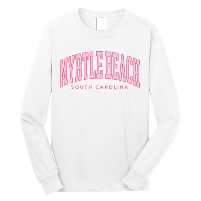 Retro Myrtle Beach South Carolina beach wo summer Long Sleeve Shirt