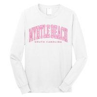 Retro Myrtle Beach South Carolina beach wo summer Long Sleeve Shirt