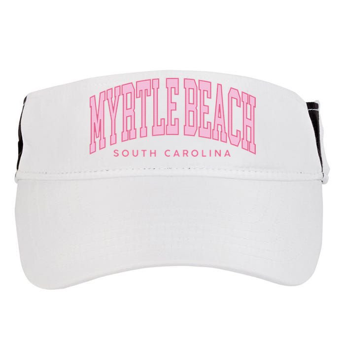 Retro Myrtle Beach South Carolina beach wo summer Adult Drive Performance Visor