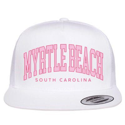 Retro Myrtle Beach South Carolina beach wo summer Flatbill Hat