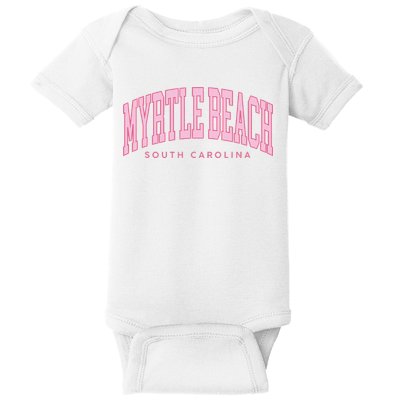 Retro Myrtle Beach South Carolina beach wo summer Baby Bodysuit