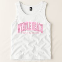 Retro Myrtle Beach South Carolina beach wo summer Tank Top