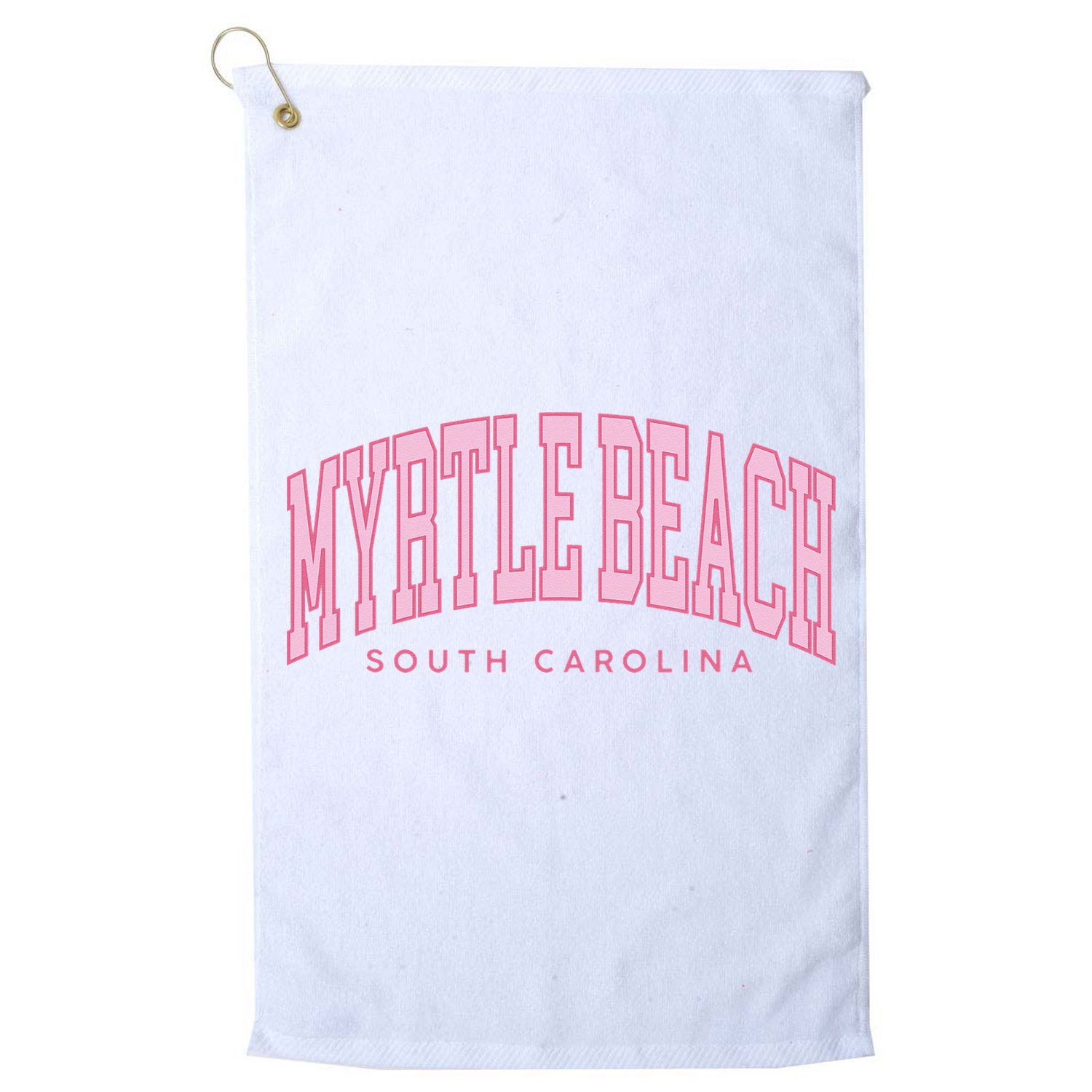 Retro Myrtle Beach South Carolina beach wo summer Golf Towel