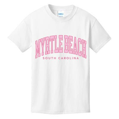 Retro Myrtle Beach South Carolina beach wo summer Kids T-Shirt