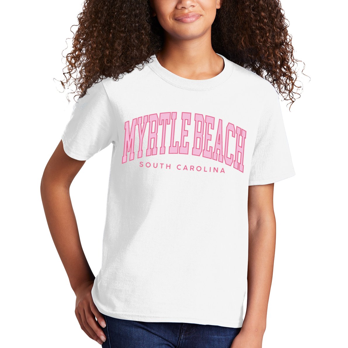 Retro Myrtle Beach South Carolina beach wo summer Kids T-Shirt